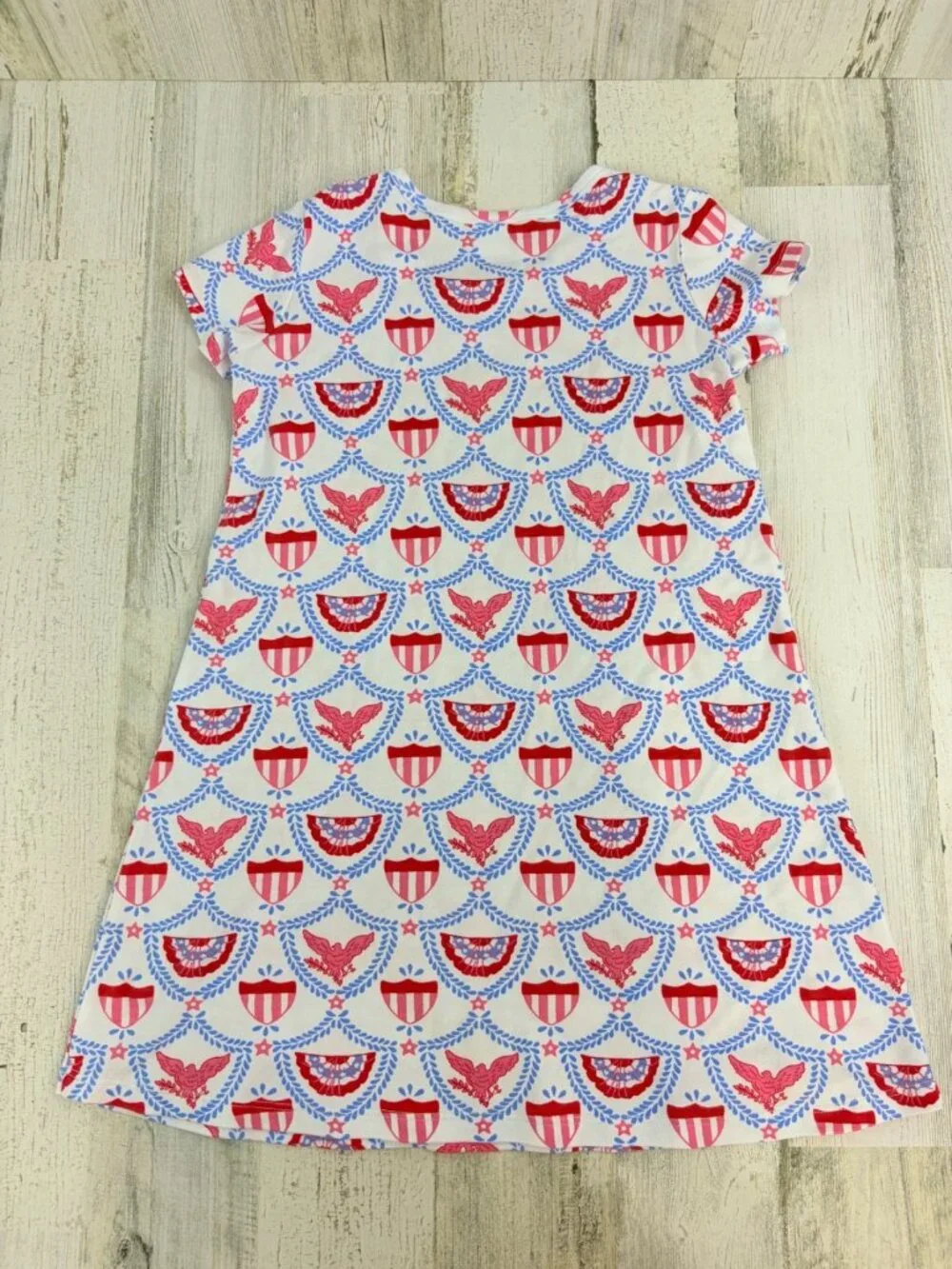 The Beaufort Bonnet Company Polly Play Dress American Swag Sz 8 Patriotic